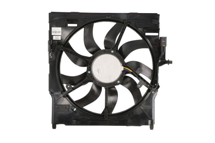 GMV radiator electroventilator BMW X5 E70, 2007-2013, X5 M; xDrive50i, motor 4.4 V8 T, benzina, cutie automata, cu AC, 850W; 520 mm; 3 pini