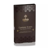 Vopsea de par naturala castaniu - inchis 100g Isha