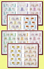 2005 Romania - Leul Nou, 10 minicoli de 10 timbre (5 serii) LP 1687 a, MNH foto