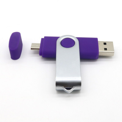 Stick de memorie USB 2.0 si micro USB, GMO, 32GB, albastru foto