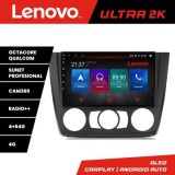 Navigatie BMW Seria 1 E87 2007-2011 clima manuala Lenovo Kit-bmw117-manual 8 core QLED Qualcomm 4+64 360 Android Waze USB Navigatie Internet Youtub Ca
