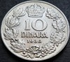 Moneda istorica 10 DINARI / DINARA - YUGOSLAVIA, anul 1938 * cod 4752 = UNC, Europa