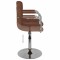 Scaun de bar, maro, material textil - 7