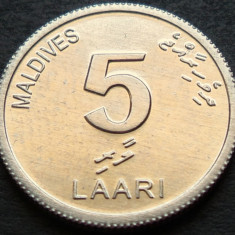 Moneda exotica 5 LAARI - I-le MALDIVE, anul 2012 *cod 2956 = UNC
