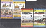 Union Island 1984 Trains, Railways, 4 pair, MNH G.356, Nestampilat