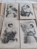 LOT CARTI POSTALE PERIOADA INTERBELICA, 3+1, TOATE CIRCULATE