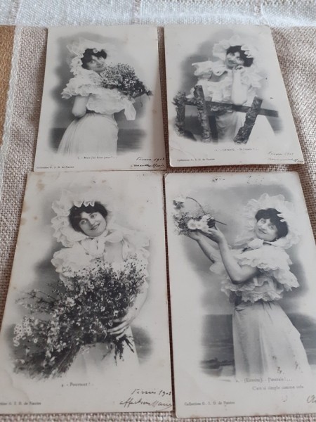 LOT CARTI POSTALE PERIOADA INTERBELICA, 3+1, TOATE CIRCULATE