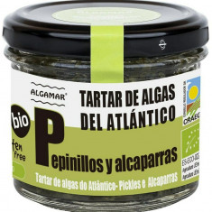 Tartar de alge marine cu castraveti murati si capere bio 100g Algamar