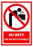 Semn pentru nu beti apa nu este potabila