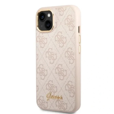 Husa Guess PC/TPU 4G Metal Camera Outline pentru iPhone 14 Plus Pink foto