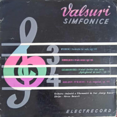 Disc vinil, LP. VALSURI SIMFONICE-Orchestra Simfonic&#259; A Filarmonicii De Stat George Enescu, Dirijor: Mircea