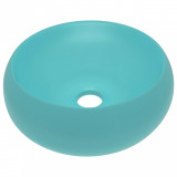 Cumpara ieftin Chiuveta baie lux verde deschis mat 40x15 cm ceramica rotund