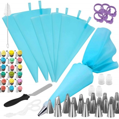 Set ornare prajituri, Silicon/Inox/Plastic, 70 piese, Multicolor foto