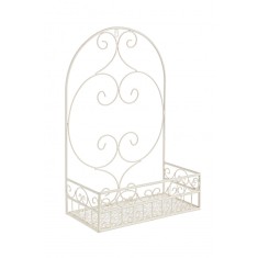 Etajera fier forjat crem 40 cm x 21 cm x 61h