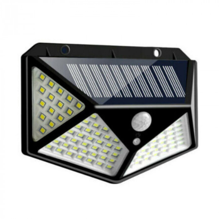 Lampa solara JRH, 2 W, 600 lm, 100 x LED, 1800 mAh, senzor miscare