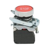 Buton de comanda STOP cu revenire 1NC, 10A, rosu, Breckner Germany TB4