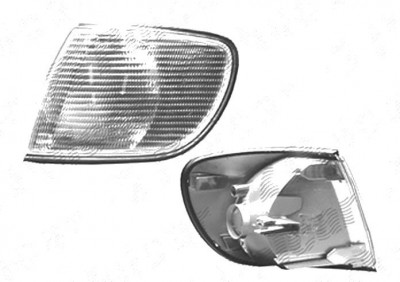 Lampa semnalizare fata Audi A6 (C4), 07.1994-10.1997, fata, Stanga, PY21W; alb; cu suport becuri, TYC foto