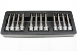 Bit Set, Stecknuss Set, 12-teilig, H5-H8, T40-T55, M6-M12, S2 Stahl, Industriequalit&auml;t