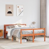 Gossi cadru de pat cu tablie, maro ceruit, 160x200 cm, lemn masiv pin