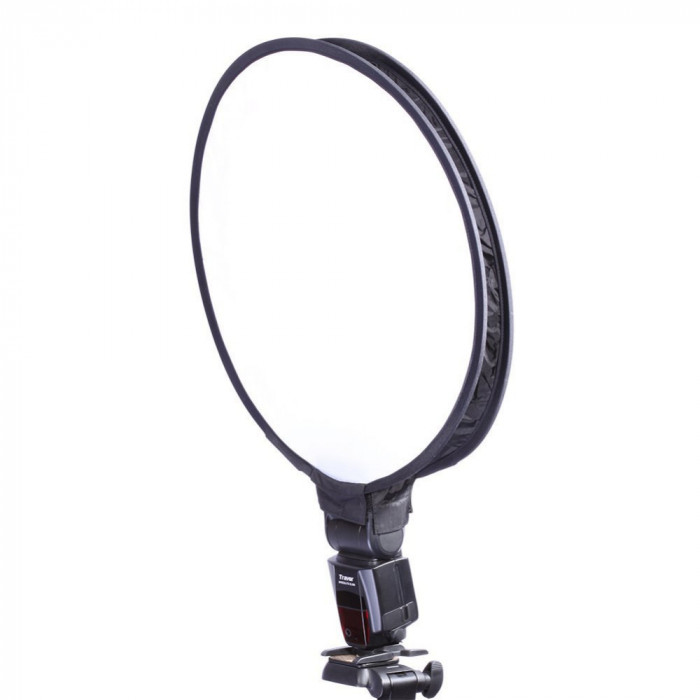 Mini softbox circular 40cm pentru blitz speedlite