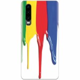 Husa silicon pentru Huawei P30, Dripping Colorful Paint
