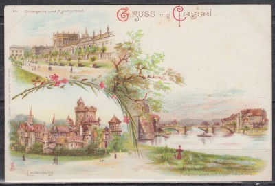 GERMANIA KASSEL SALUTARI DIN CASSEL LITOGRAFIE foto