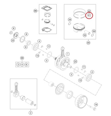 Segment ungere KTM 4T 350 2016 - 2018 foto