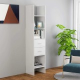Cumpara ieftin Bibliotecă, alb extralucios, 40x35x180 cm, lemn prelucrat