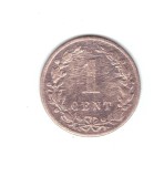 Moneda Olanda 1 cent 1884, stare relativ buna, curata, Europa, Bronz