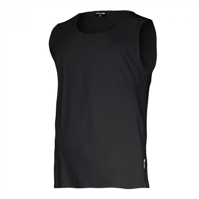 TRICOU BUMBAC FARA MANECI / NEGRU - S