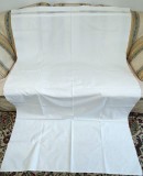 Cearceaf Vintage din bumbac cu broderie manuala pe o latura scurta- 1 pers.