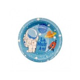 Set 6 farfurii ASTRONAUT/COSMOS La multi ani 18 cm