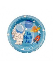 Set 6 farfurii ASTRONAUT/COSMOS La multi ani 18 cm foto