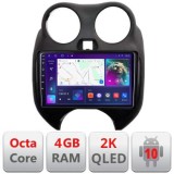 Navigatie Nissan Micra 2010-2014 Android ecran Qled 2K Octa core 4+32 KIT-micra2010+EDT-E409-2K CarStore Technology