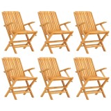 Cumpara ieftin Scaune pliante 6 buc 61x67x90 cm lemn masiv de tec