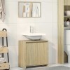 VidaXL Set mobilier de baie, 2 piese, stejar sonoma, lemn prelucrat