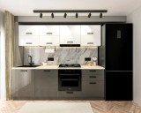 Bucatarie Daria V2 Alb Antracit 240x60x200 cm