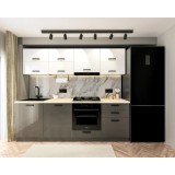 Bucatarie Daria V2 Alb Antracit 240x60x200 cm