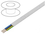 Cablu YDY 3G2,5mm2 plată cu PVC alb 100m 300V 500V