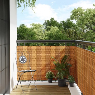 Paravan Balcon Maro Deschis 400x80 cm Poly Rattan foto