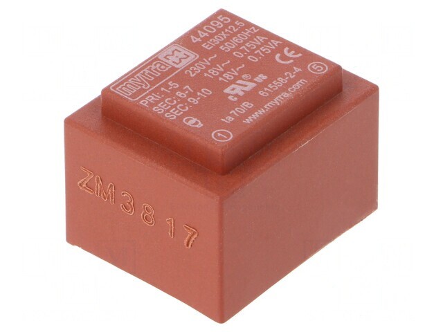 Transformator &icirc;ncapsulat 1,5VA 230V 18V PCB