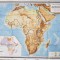 HARTA MURALA A AFRICII PENTRU UZUL SCOALELOR de I. POPESCU - BURCA , SCARA 1 : 8.500.000 , PERIOADA INTERBELICA