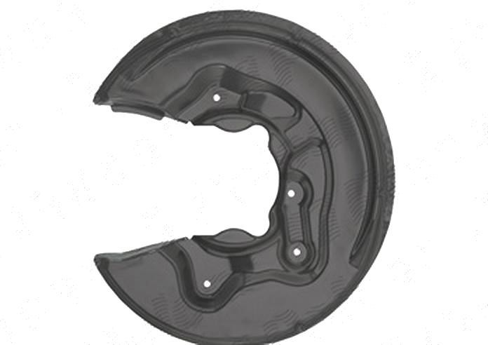 Protectie stropire disc frana Audi A3 (8p), 05.2003-04.2008, Spate, Stanga, aluminiu