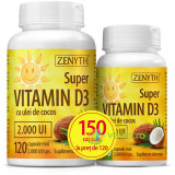 Pachet Super Vitamina D3 2000ui 120cps+30cps