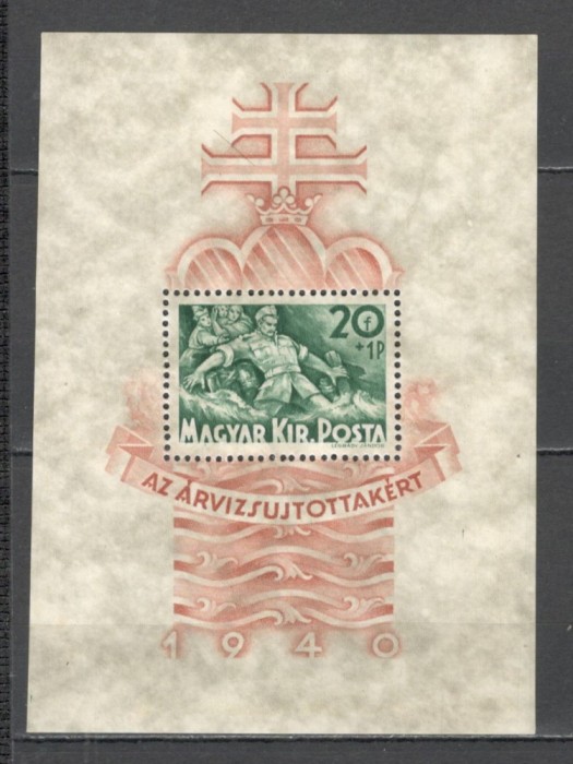 Ungaria.1940 Ajutor ptr. inundatie-Bl. XU.20