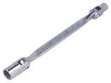 Cheie tubulară 10mm/13mm cu articulaţie, oţel aliat, 221mm