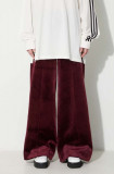 Adidas Originals pantaloni de trening Velvet Pant Maroon culoarea bordo, uni IL5744