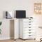 vidaXL Dulap rulant cu birou MOSS lemn masiv de pin alb 355901