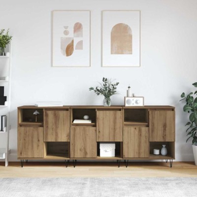 vidaXL Bufeturi 3 pcs stejar artizanal 180 x 35 x 70 cm Lemn compozit 3394564 foto