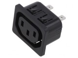 Conector Alimentare AC IEC 60320 C13 (F) 25-70&deg;C
